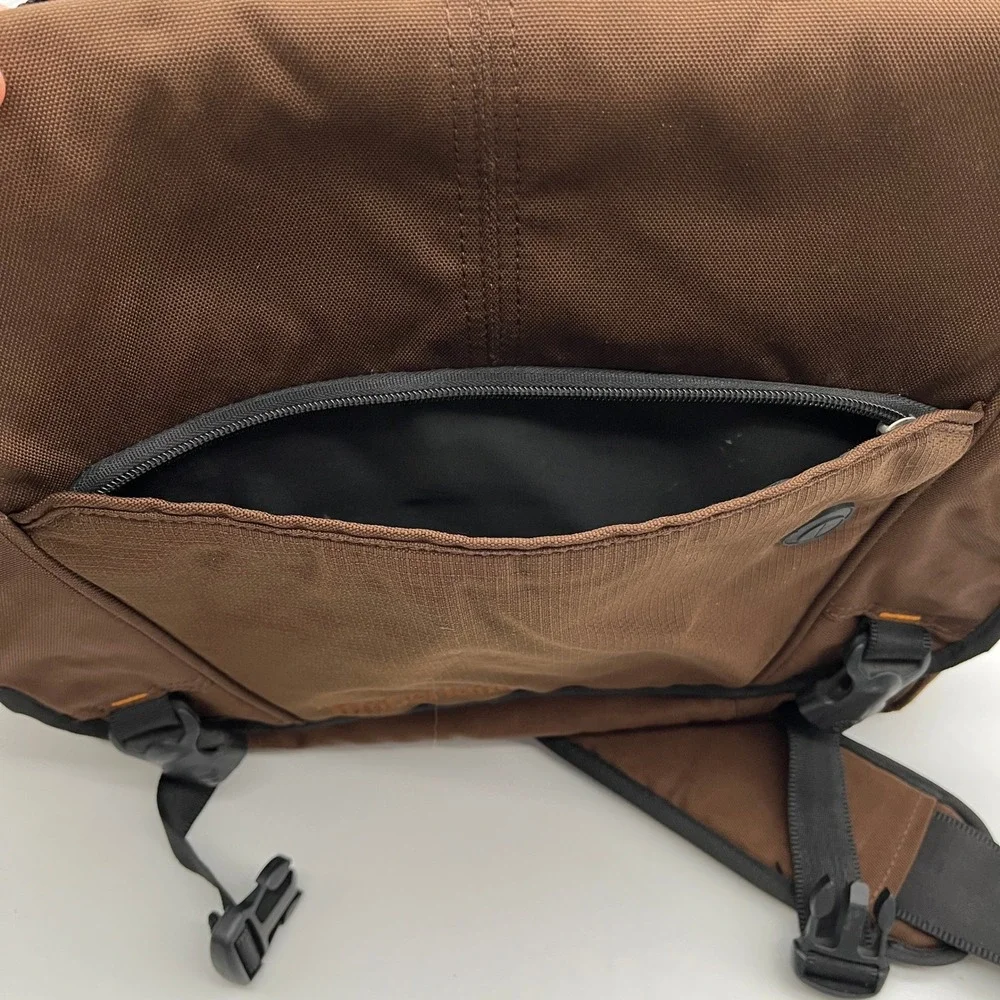 Timberland Messenger Bag Mens OS Brown Canvas Laptop Satchel Crossbody Travel